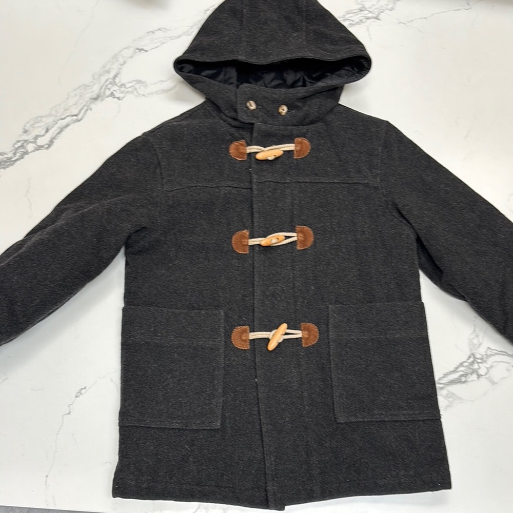 United Colors Of Benetton Gray Jacket Boys Made in Italy Wool-blend Size medium